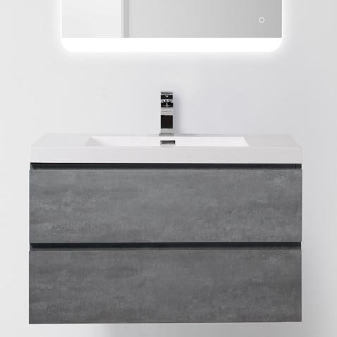 Тумба под раковину BelBagno Luce 90 см LUCE-900-2C-SO-SCM Stucco Cemento