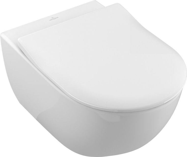 Подвесной унитаз Villeroy & Boch Subway 2.0 с микролифтом, безободковый 5614R2R1