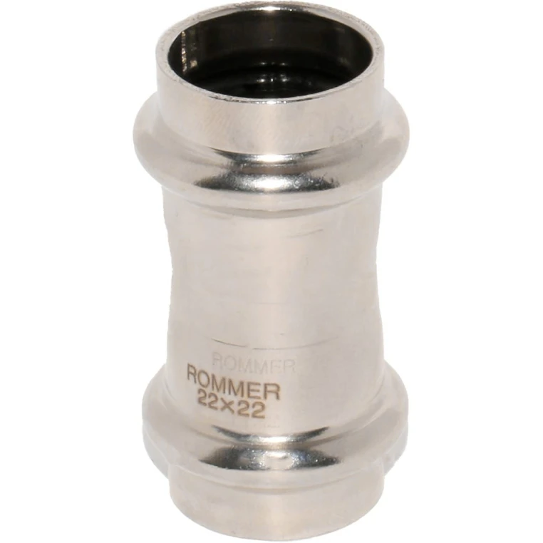 RSS-0017-000054 ROMMER Муфта равнопроходная ВПр, 54, из нержавеющей стали прессовой