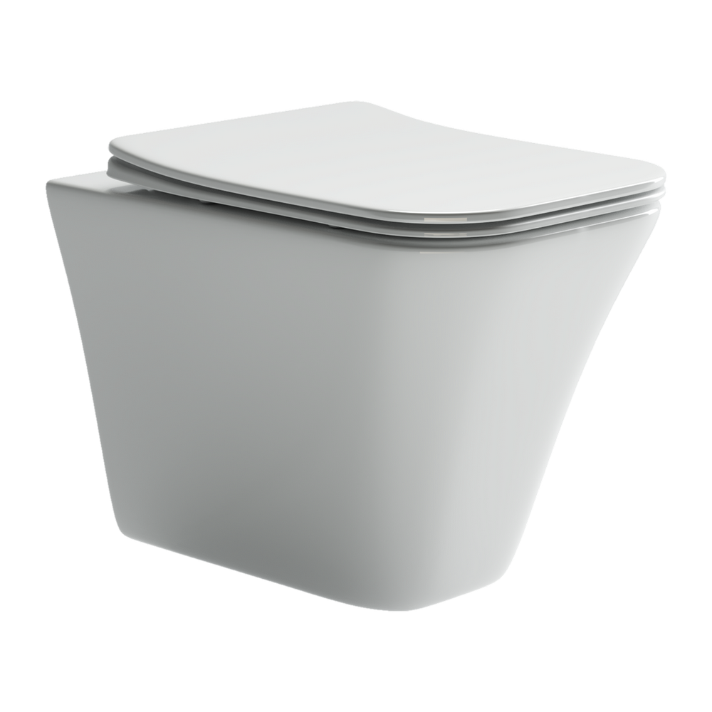 Подвесные унитазы CERAMICANOVA CN1902 Подвесной унитаз MONO Rimless, с крепежом, с сиденьем-крышкой с микролифтом