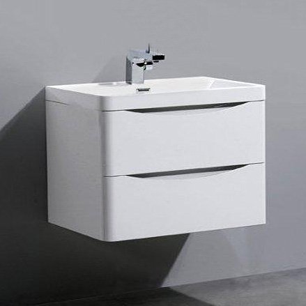 Тумба с раковиной BelBagno Ancona-N 80 bianco lucido подвесная (ANCONA-N-800-2C-SO-BL+EA-800-LVB)