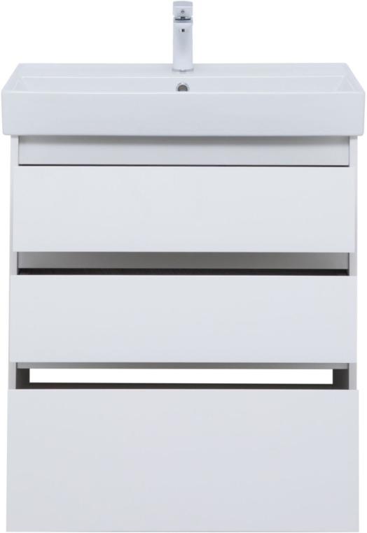 Тумба под раковину Aquanet Nova Lite 75 белый глянец (3 ящика) 00302472