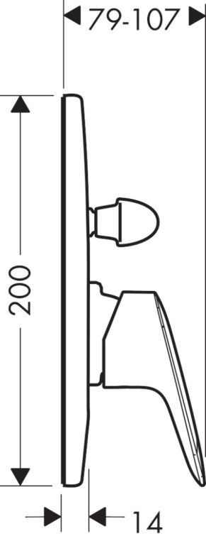 Смеситель для ванны (внешняя часть) Hansgrohe Logis 71406000