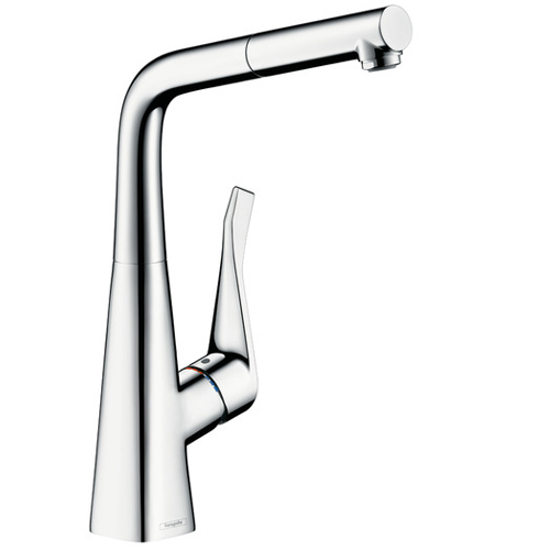Смеситель для кухни с выдвижным душем Hansgrohe Metris 14821000
