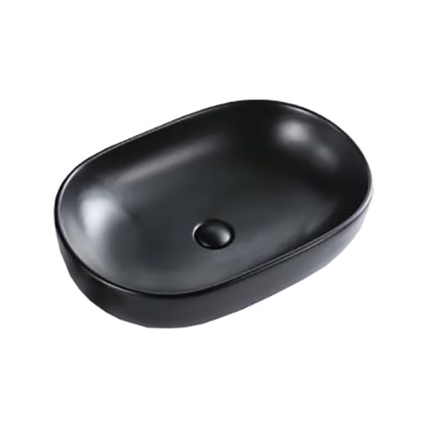 Раковина накладная BelBagno BB1084-H301 чёрная матовая