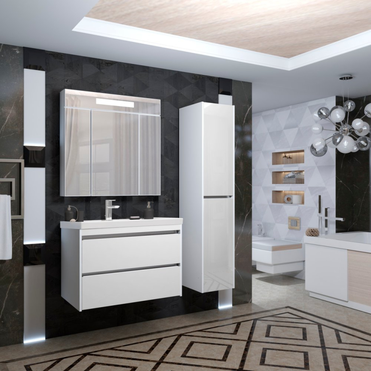 Комплект мебели Opadiris Фреш 80 белая (00-00002822+031200-u+Z0000010398)