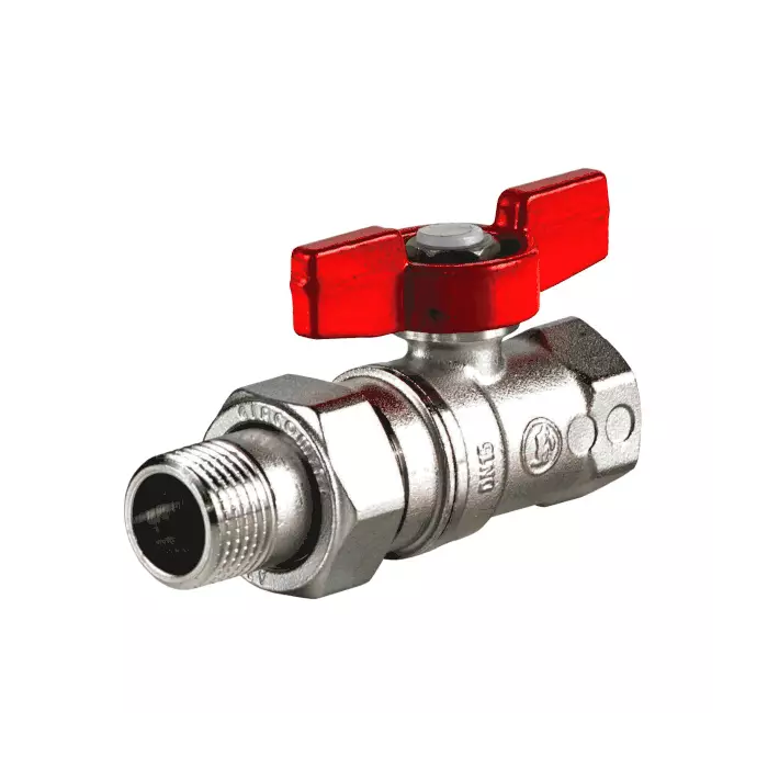 Кран шаровой латунь хром R259D Ду 20 Ру42 ВР/"американка" бабочка Giacomini R259X005
