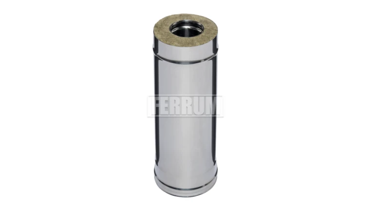 Сэндвич труба Ø115x200, 500мм (0.8мм нержавейка) Ferrum (a031490)