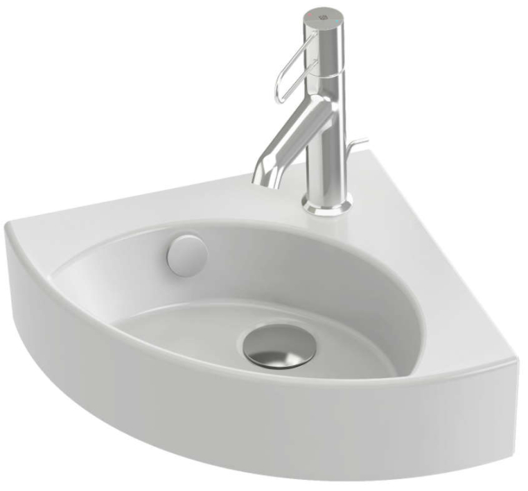 Угловой рукомойник 34х34 Jacob Delafon Odeon Rive Gauche EGP112-00 белый