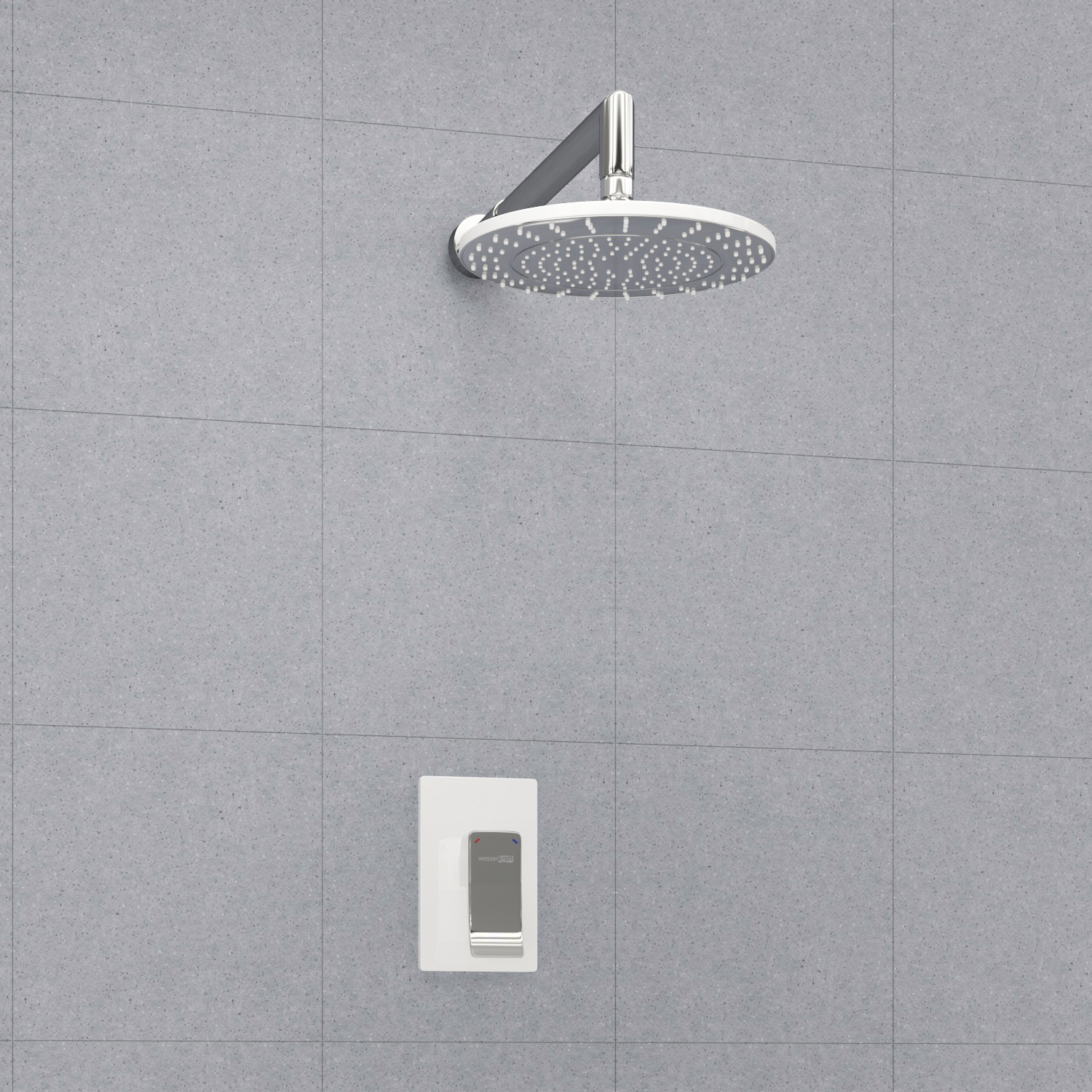 A12667WHITE Встраиваемый комплект для душа с верхней душевой насадкой