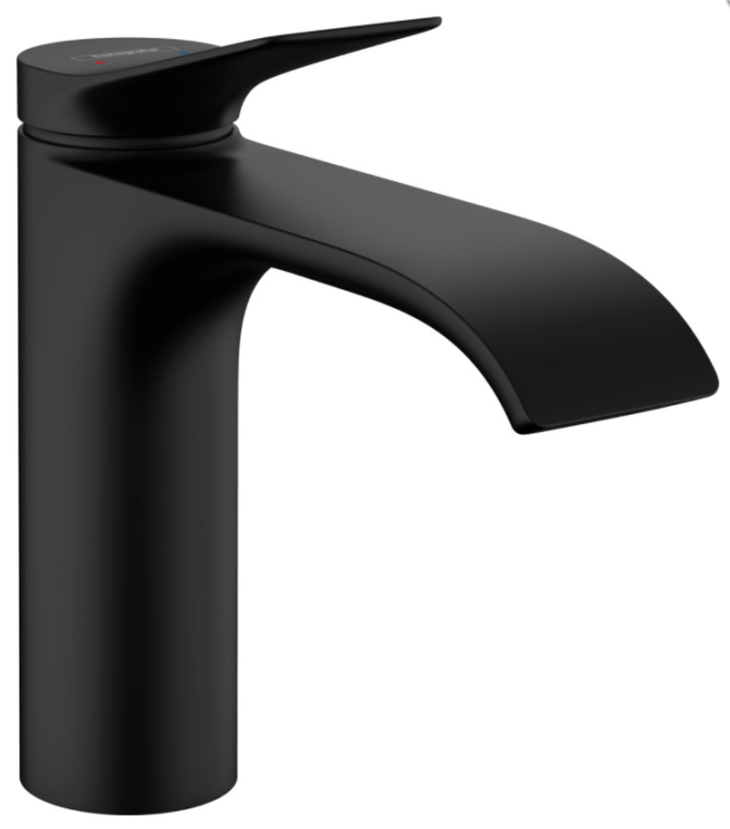 Смеситель для раковины Hansgrohe Vivenis с донным клапаном 75020670 черный матовый