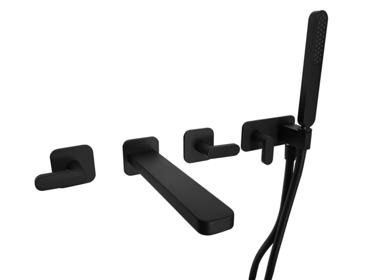 Смеситель для ванны Webert Living LV720901560, черный (внешняя часть)