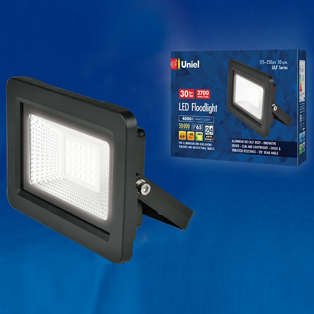 Настенный прожектор Uniel ULF-F19 ULF-F19-30W/4000K IP65 175-250В BLACK