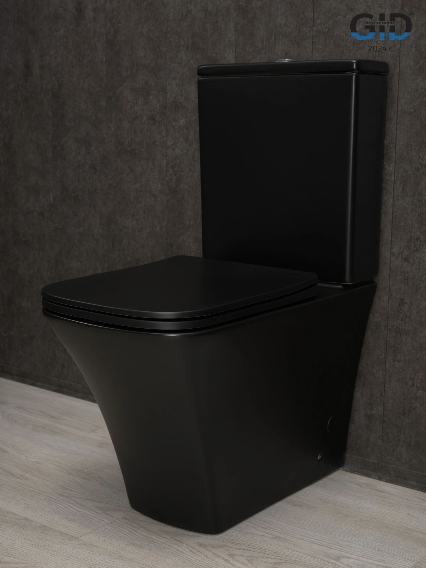 Унитаз напольный Gid Tn2184Bm 62252Y черный матовый 62.5x37x83