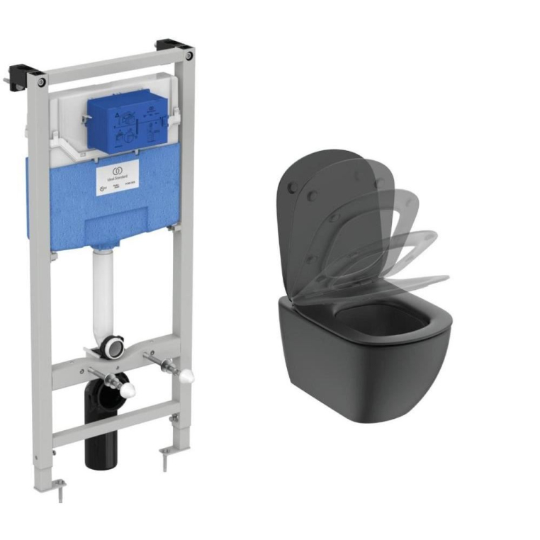 Комплект унитаза с инсталляцией Ideal Standard Tesi T3868V3 с сиденьем