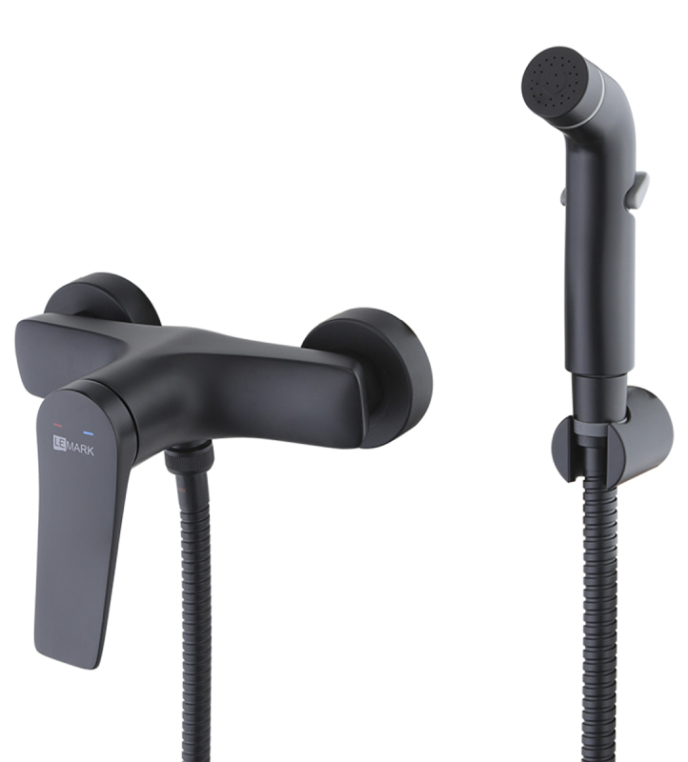 Смеситель с гигиеническим душем LEMARK Bronx LM3718BL