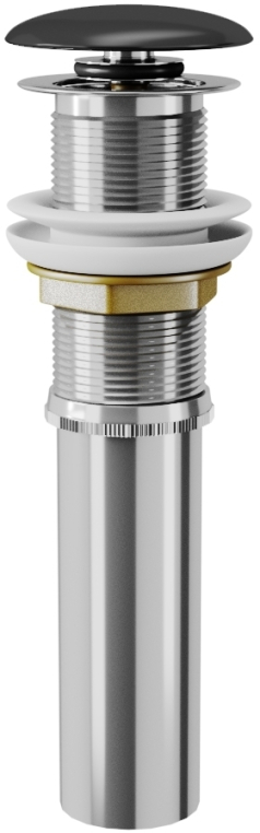 Донный клапан для раковины D&K DC9025 1/4" клик-клак черная крышка