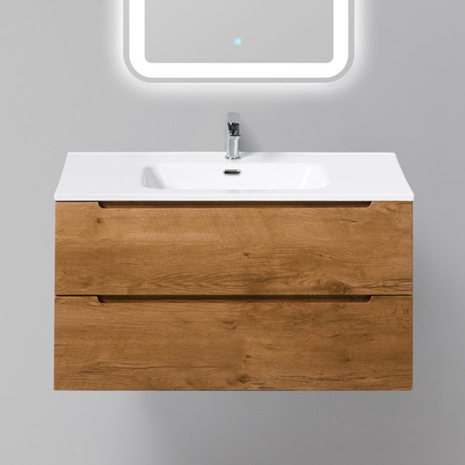 Тумба с раковиной BelBagno Etna 90 rovere nature (ETNA-900-2C-SO-RN-P+BB900ETL)