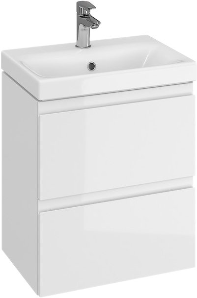 Тумба с раковиной Cersanit Moduo slim 50 (SB-SZ-MOD-MO50Sl/Wh+S-UM-MOD50SL/1)