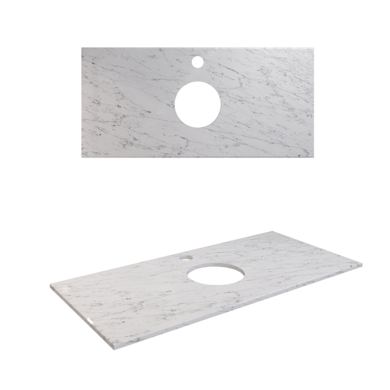 Столешница Angelo Bagno Bianco Carrara 80 см biancocarrara керамогранит (ABBIMARBLE80)