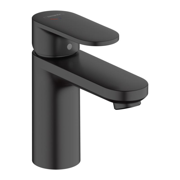 Смеситель для раковины без сливного набора Hansgrohe Vernis Blend 100 71580670 черный
