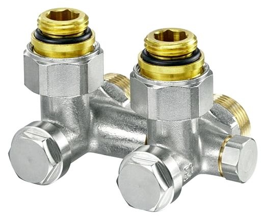 Вентиль Oventrop Мultiflex V CE  1/2 AGx3/4 AG угловой с преднастройкой (1016392)