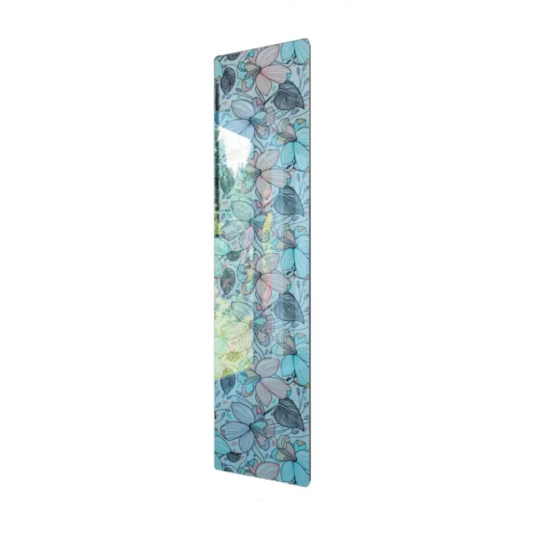 Дизайн-радиатор Varmann Solido Glass 1220x450 DS панель из закаленного стекла с нанесением рисунка, с нижним подключением по центру (SG 1220.450 DS)