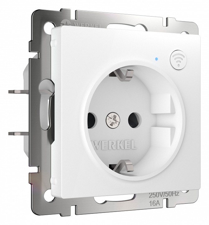 Розетка с заземлением и шторками, без рамки с Wi-Fi Werkel белый W1171601