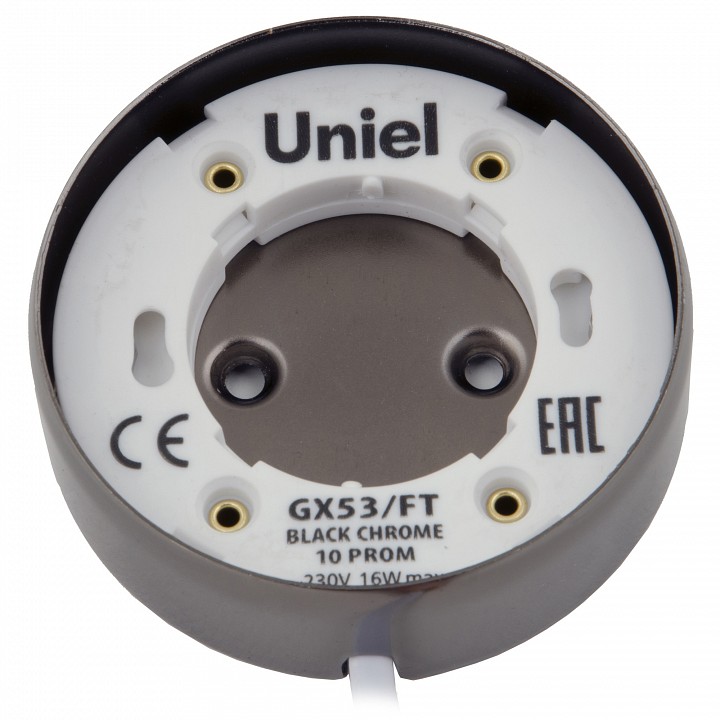 Накладной светильник Uniel GX53/FT GX53/FT BLACK CHROME 10 PROM