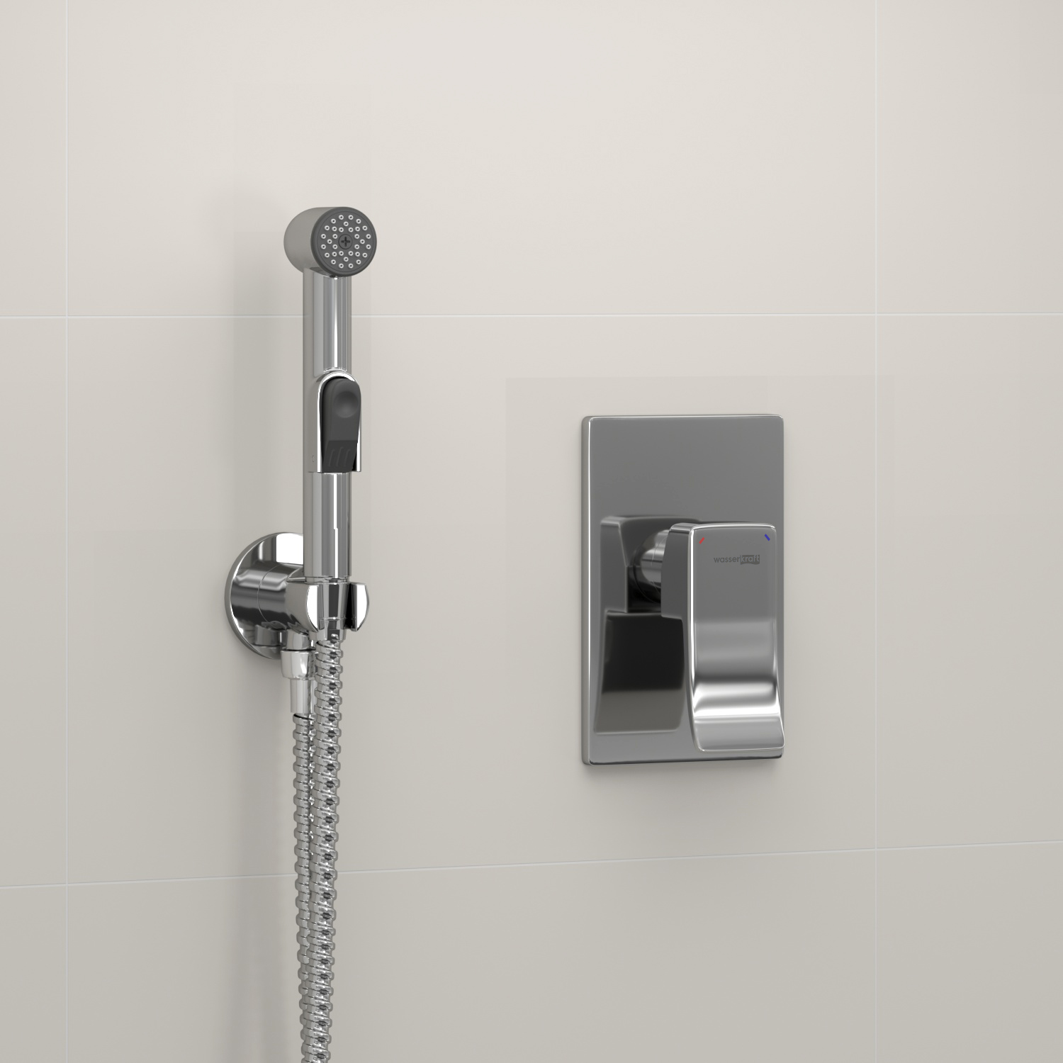 A010656 Встраиваемый комплект для биде со шлангом 100 см