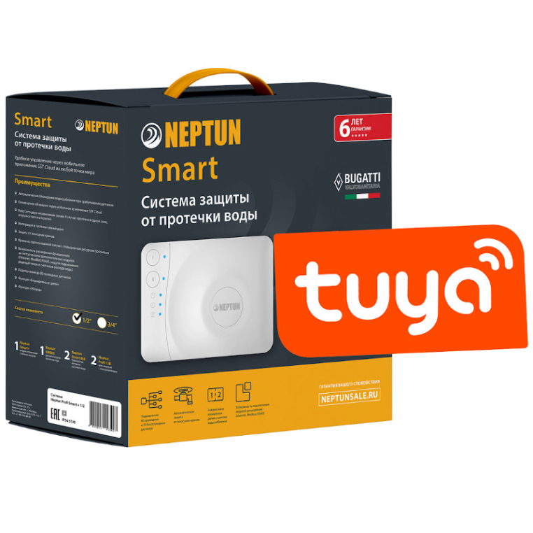 Система контроля протечек Neptun ССТ 3/4" Bugatti Smart Tuya (100035910700)