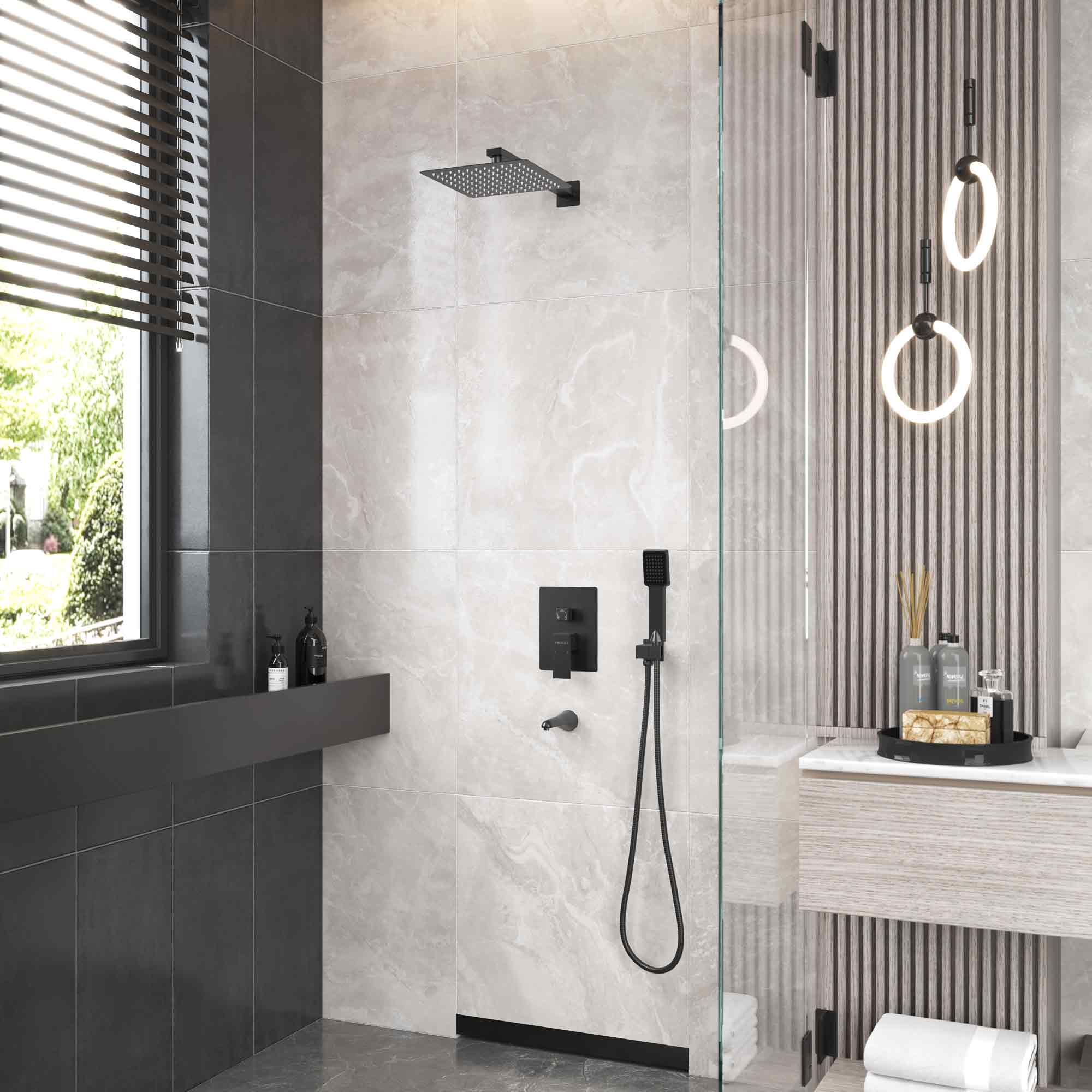 Душевой комплект BERGES VENTAS 3S BLACK, черный матовый