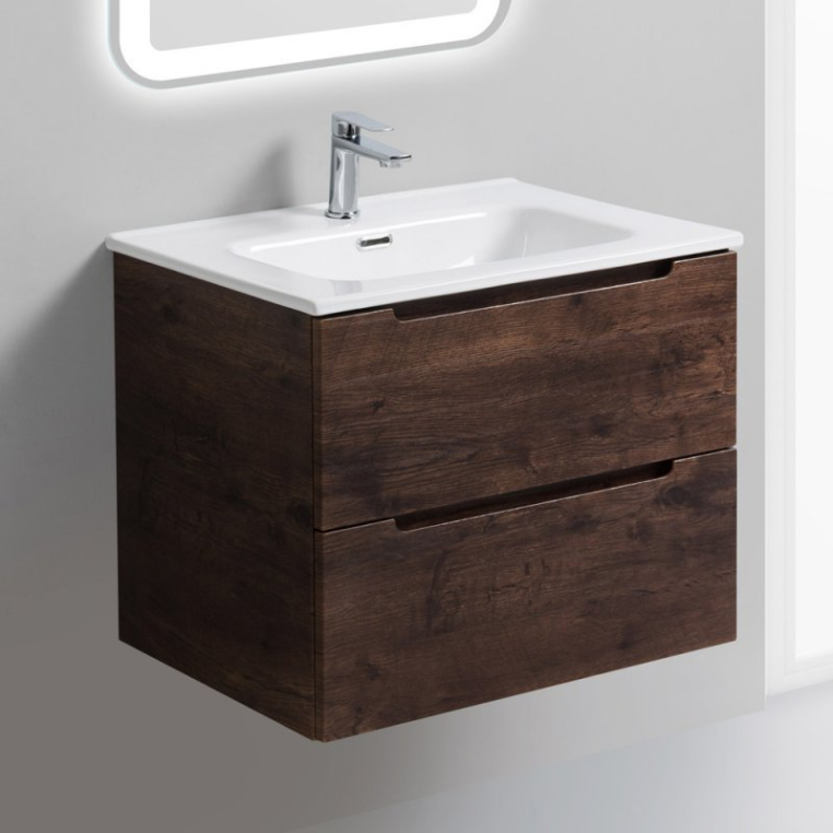 Тумба с раковиной BelBagno Etna 60 rovere moro (ETNA-600-2C-SO-RW-P+BB600ETL)