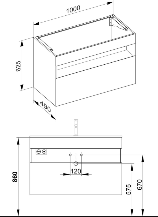 Тумба под умывальник Keuco STAGELINE 32872300100