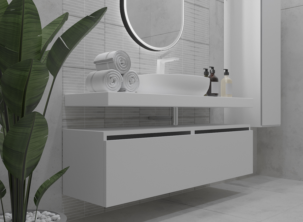 Ящик под столешницу 60см WHITE глянец VALLESSI UNO-S
