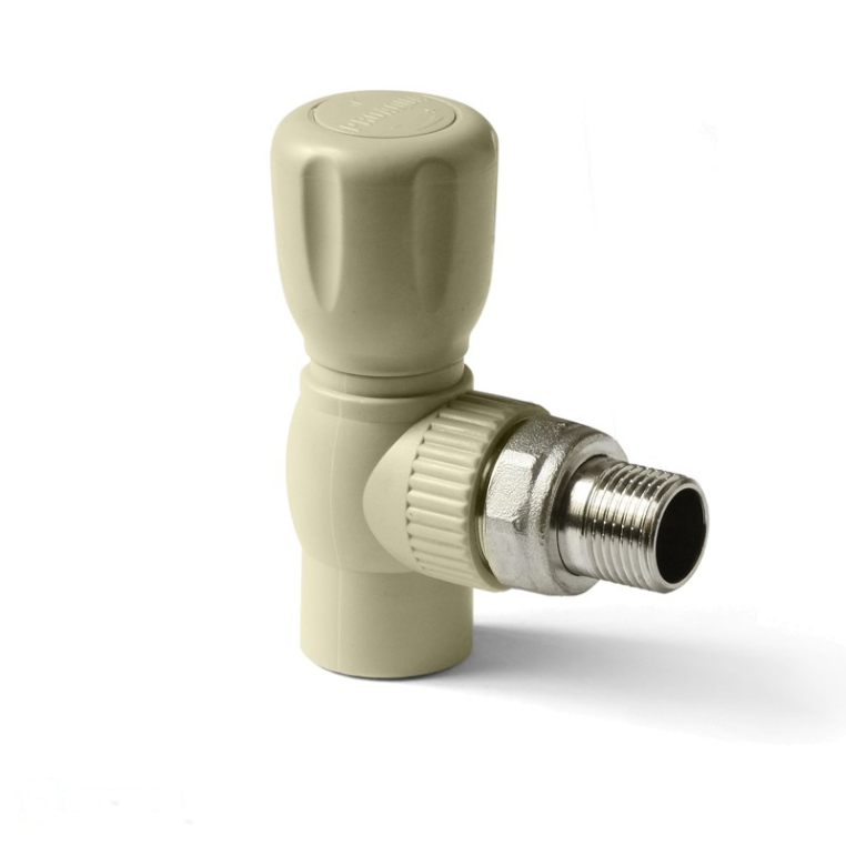 Pro Aqua PP-R Шаровой кран для радиатора 25x3/4" угловой серый (PA42110G)