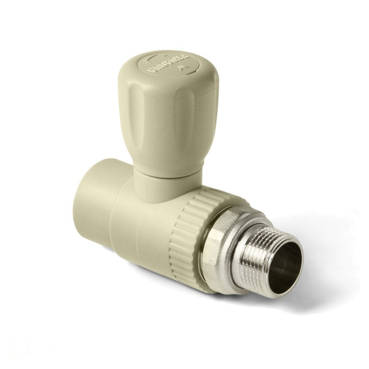 Pro Aqua PP-R Шаровой кран для радиатора 25x3/4" прямой серый (PA41010G)
