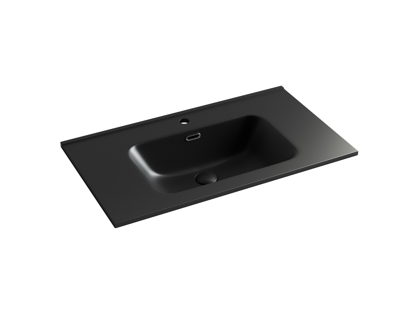 Накладные раковины CERAMICANOVA CN7005MB Умывальник накладной прямоугольный (цвет Черный Матовый) Element 810*465*180мм