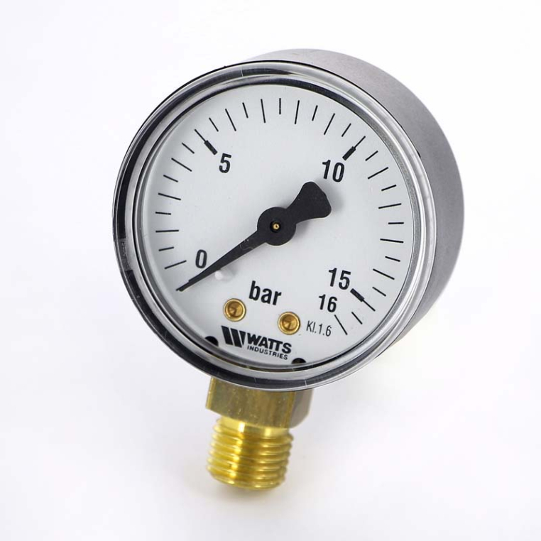 Манометр радиальный F+R200 WATTS Ind 1/4" 63 мм 16 бар (10007725)