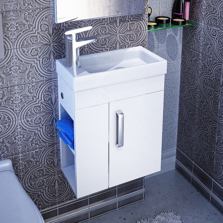 Тумба с раковиной IDDIS Torr 40 L подвесная, белая (TOR40W1i95+0014000U28)