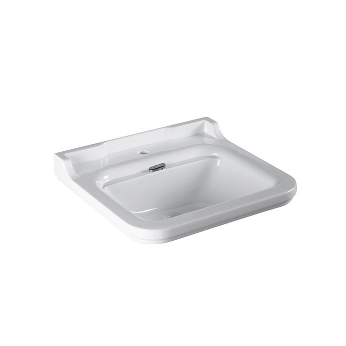Раковина Kerasan Waldorf 60х55 см, 1 отв., белый/хром 4140K1bi/cr*0
