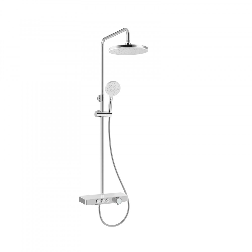 Душевая стойка BERGES MORANS с изливом и термостатом, хром