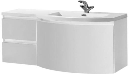 Тумба под раковину BelBagno Prospero 120 см PROSPERO-1200-3C-SO-BL-RIGHT Bianco Lucido