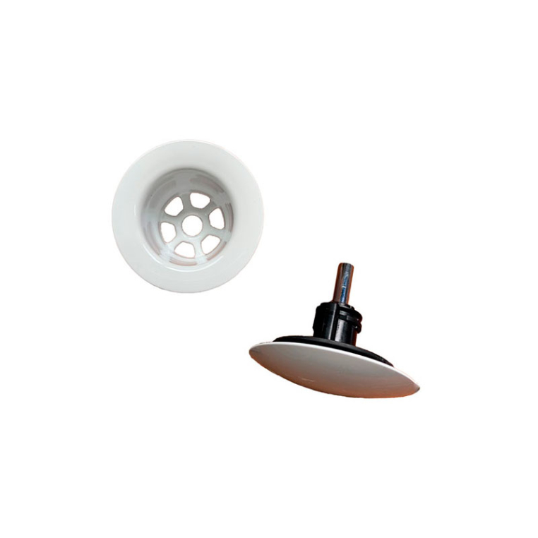 Knief 0100-091-06S WG KIT Решетка слива и клапан push-open для всех ванн, кроме Wall, цвет белый глянцевый.