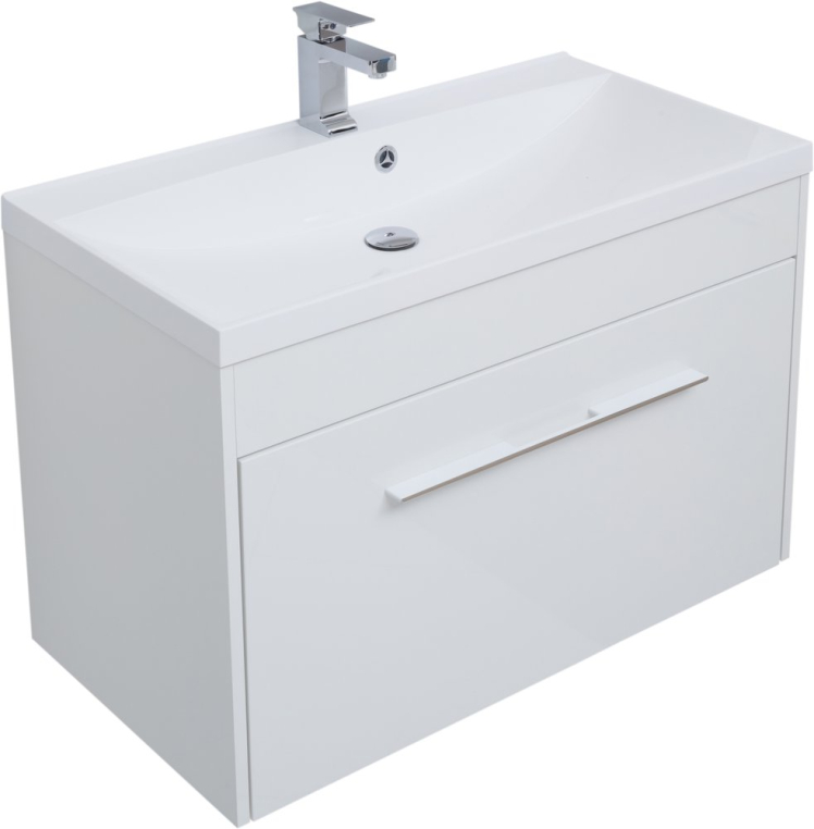 Тумба с раковиной Aquanet Августа 90 белая (210030+00284114)