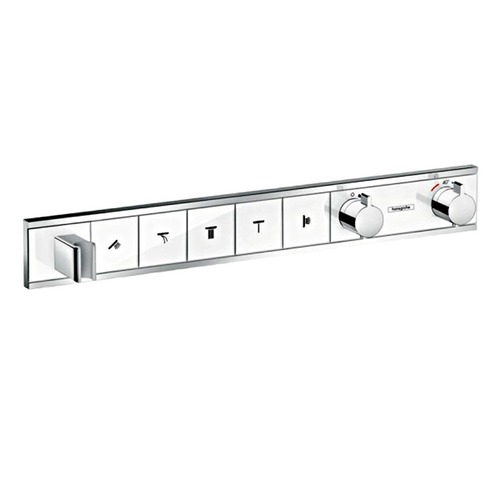 Термостат Hansgrohe RainSelect 15358400, 5 потребителей, белый/хром