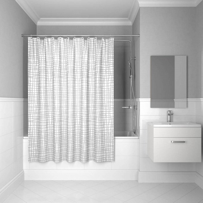 Штора для ванной IDDIS Gauze 200*180  Silver Gauze (341P20RI11)