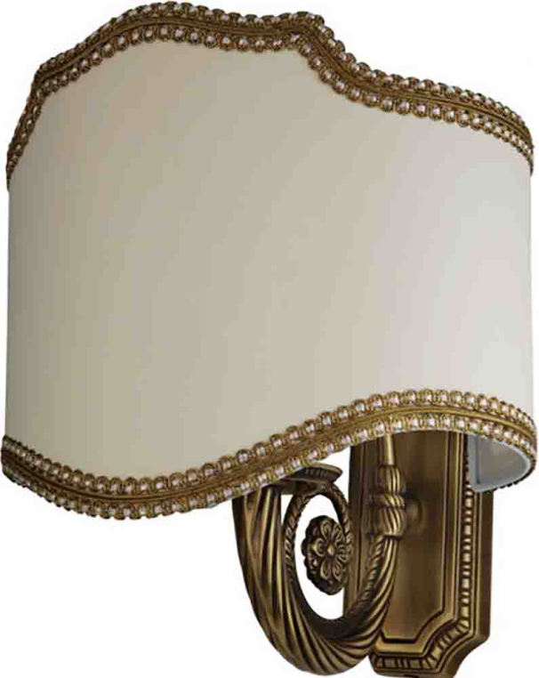 Светильник настенный Migliore Mirella 17187 ткань/бронза H24хL20хP22 cm