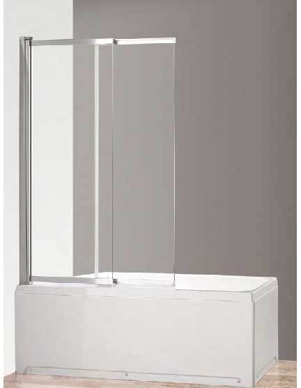 Душевая шторка на ванну Cezares ECO-O-VF-11-100/145-C-Cr