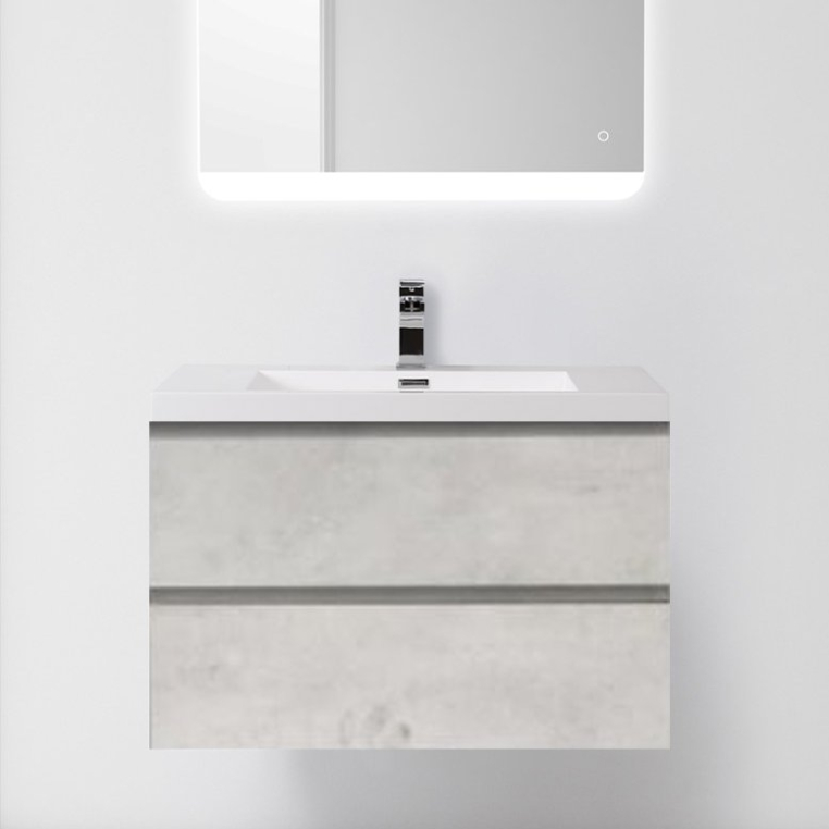Тумба под раковину BelBagno Luce 80 stucco cemento leggero (LUCE-800-2C-SO-ST)